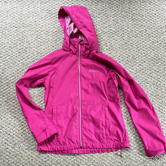 Columbia Switchback Rain Jacket Pink Magenta Outdoors Gorpcore - Picture 5 of 5